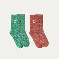 VIVAIA 2 Pairs Holiday Socks 레드 & 그린