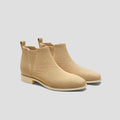 VIVAIA 스퀘어 토우 첼시 부츠 Ryan Slip-On 누드 피치