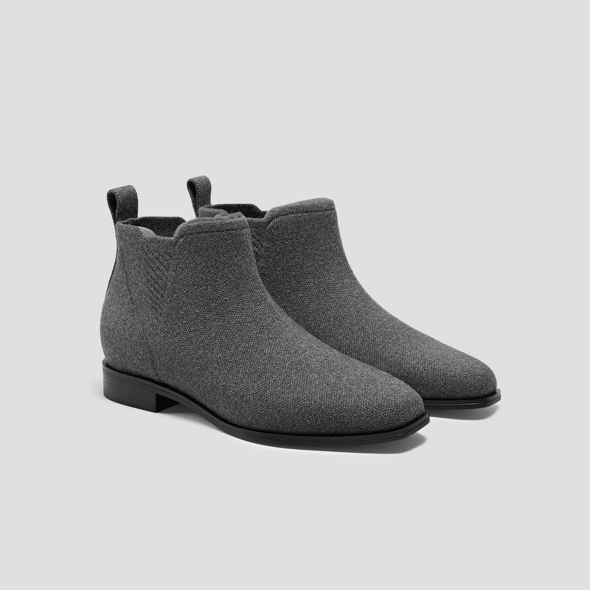 VIVAIA 스퀘어 토 슬립온 첼시 부츠 Ryan Slip-On Winter 리치 그레이